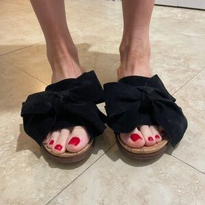 Sam Edelman Black Bow Sandals